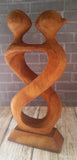 Handcarved Indonesian Abstract Statue of Lovers