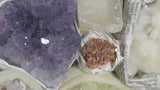 Mixed Zeolite Flat, Amethyst, Vanadinite, Calcite, GGandJ.com