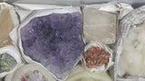 Mixed Gemstone Flat, Amethyst, Apophyllite, Chalcedony, Vanadinite