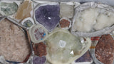 Mixed Zeolite Flat, Amethyst, Vanadinite, Calcite, GGandJ.com