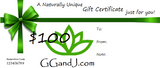 Gypsy Gems & Jewelry™ Naturally Unique™ $100 Gift Certificate GGandJ.com