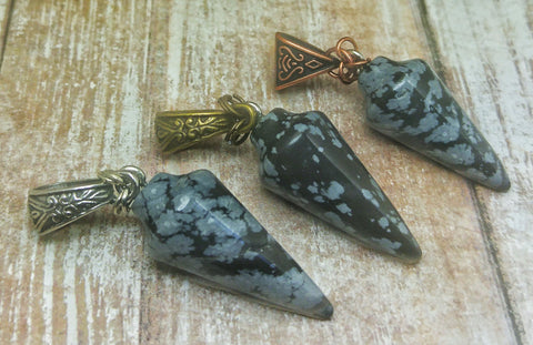 Gypsy Gems & Jewelry™ Naturally Unique™ Snowflake Obsidian Pendants