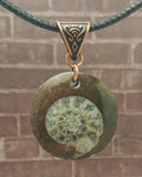 Ammonite Pendant with copper bail