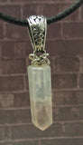 Faceted Clear Quartz Pendant with silver bail