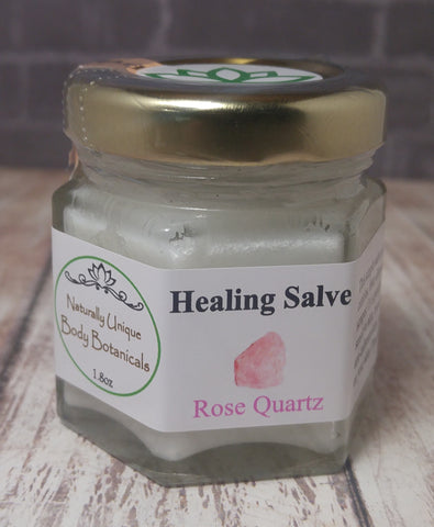 Gypsy Gems & Jewelry™ Naturally Unique Body Botanicals™ 1.8oz Rose Quartz Organic Healing Salve GGandJ.com
