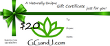 Gypsy Gems & Jewelry™ Naturally Unique™ $20 Gift Certificate GGandJ.com