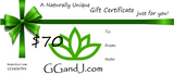 Gypsy Gems & Jewelry™ Naturally Unique™ $70 Gift Certificate GGandJ.com
