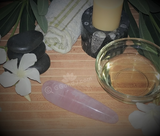 Spa Towel massage Oil gemstone wand Relax Therapeutic Luxury Flower Healing Candle rose quartz