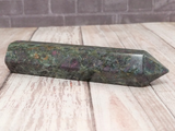 Obelisk Ruby Fushite Zoisite hand carved from India