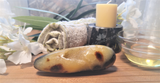 Spa Towel massage Oil gemstone wand Relax Therapeutic Luxury Flower Healing Candle septarian
