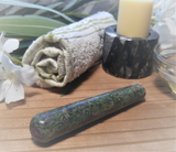 Spa Towel massage Oil gemstone wand Relax Therapeutic Luxury Flower Healing Candle Ruby Zoisite