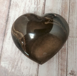 Hand carved polychrome Jasper heart on GGandJ.com Natural Stone 