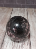 Black and Pink Gemstone Mineral Ball Sphere Natural Gift Rhodonite from Madagascar relax healing reiki