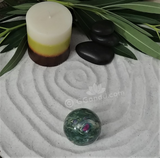 Spa gemstone sphere Relax Therapeutic Luxury Flower Healing Candle Ruby Zoisite