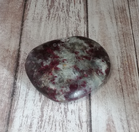 Rhodonite Gallet Gemstone Freeform Carved Mineral Massage stone