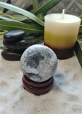 Spa Luxury Relax Reiki Energy Healing Meditation Natural Gemstone Mineral Gypsy Gems & Jewelry GGandJ.com Celestite Sphere Magic Ball Crystal Orb