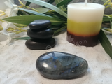 Spa Towel massage Oil gemstone wand Relax Therapeutic Luxury Flower Healing Candle Labradorite Gallet Wand