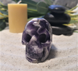 Spa Luxury Relax Reiki Energy Healing Meditation Natural Gemstone Mineral Gypsy Gems & Jewelry GGandJ.com Amethyst Skull