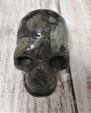 top view of gemstone skull
