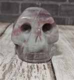 Natural Purple and Pink Fluorite Crystal Skull from Brazil GGandJ.com