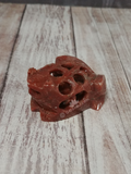 Carved gemstone frog toad amphibian gift idea soapstone mineral from India