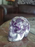 Home Decor Gemstone Mineral Naturally Unique Amethyst Skull in Living Room on GGandJ.com