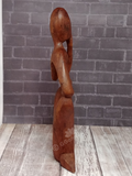 Side View of Wooden Abstract human figure on GGandJ.com Naturally Unique Gypsy Gems & Jewelry