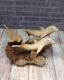 Indonesian Wood art dolphins on wave gypsy gems & jewelry naturally unique