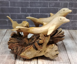 Wood dolphin gift idea hand crafted in Indonesia