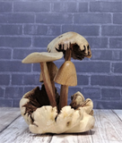Mushroom fairy gnome garden Hand crafted wood gift idea