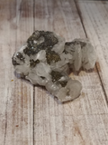 White Baryte with Silver Pyrite