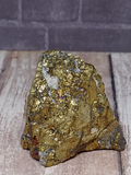 Gold nugget looking rock gag gift idea fools gold fake gold treasure chest prop