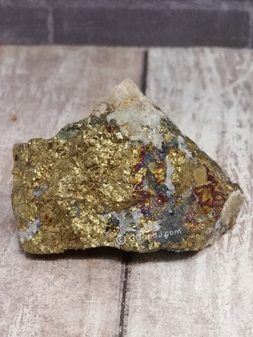 Raw copper with Azurite and Quartz