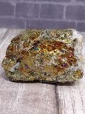 Rough Copper Raw Metal Mineral on Quartz matrix