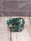 Teal Epidote on Baryte Mineral Unique gift idea
