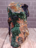 Side view of large Malachite with Azurite