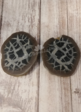 Septarian Dragon Egg Sliced Nodule Pair Gypsy Gems & Jewelry Naturally Unique