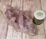 Moroccan Amethyst Crystal Gemstone Lilac Purple GGandJ.com size reference