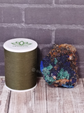 Malachite with Azurite by thread spool size reference