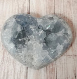 Natural Blue Celestite Carved Heart Valentines Day Gift