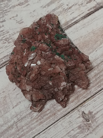 Green and pink mineral malachite barite dolomite