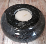 Fossil Candle Holder / Gemstone Stand with tealight GGandJ.com