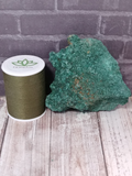 Malachite with thread spool size reference