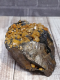 Vanadinite on Hematite from Morocco