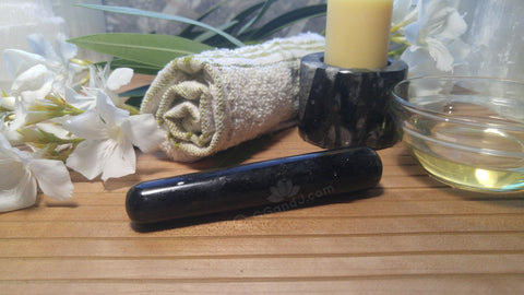 Spa Towel massage Oil gemstone wand Relax Therapeutic Luxury Flower Healing Candle Nuummite